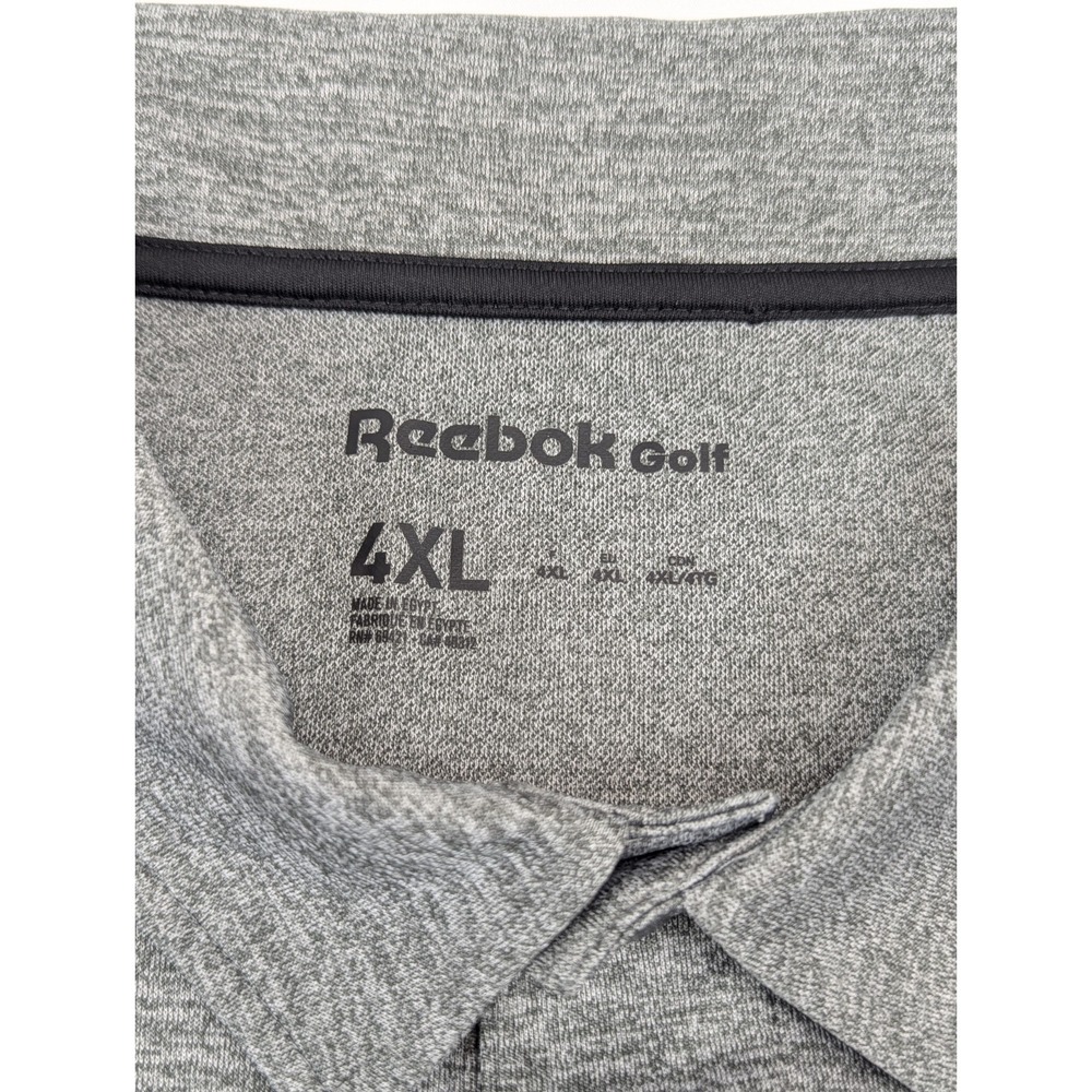Reebok Performance Golf Polo Shirt Mens 4XL Big Tall Gray Stretch Breathable - Picture 5 of 6